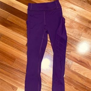 Lululemon Plum Workout Leggings with Pockets